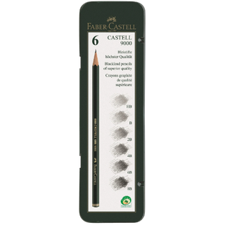 Boite métal 6 crayons CASTELL 9000