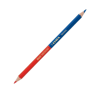 Crayon "Télévision" rouge et bleu