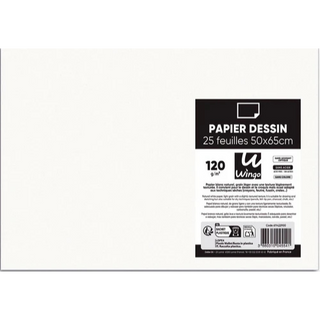 Manipack 25 feuilles dessin WINGO 50*65cm